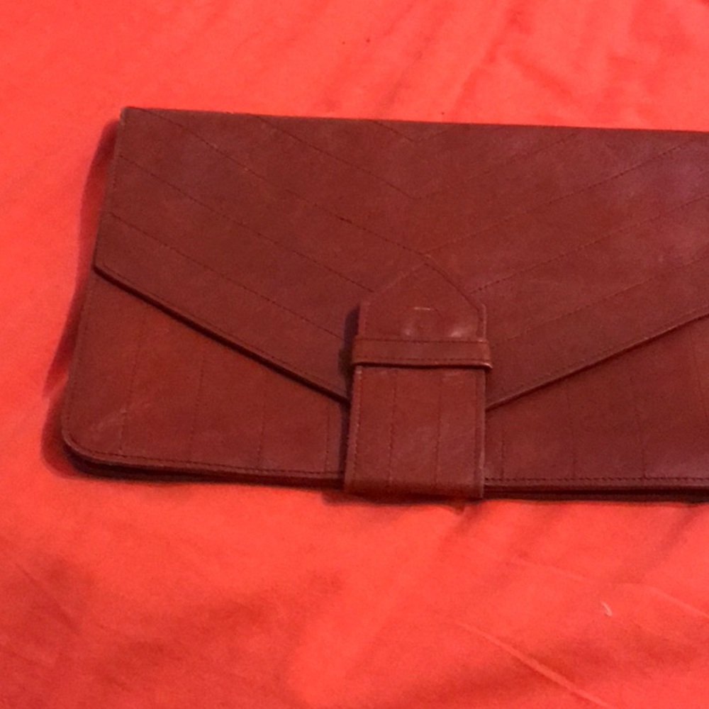 Vintage leather clutch